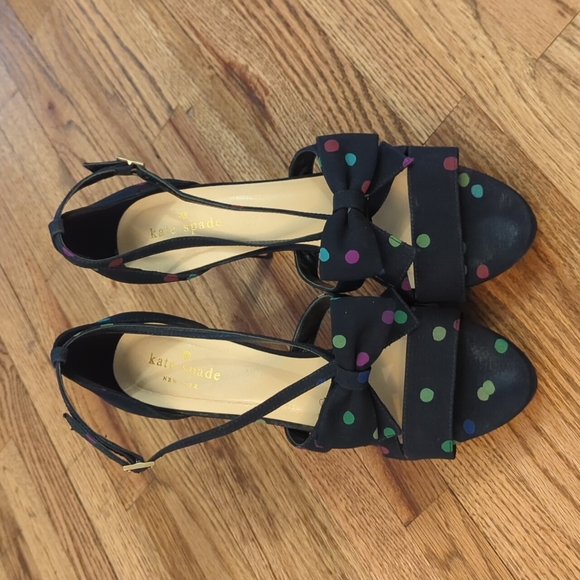 KATE SPADE GEMMA MIDNIGHT POLKA DOT SHOES - Picture 2 of 6